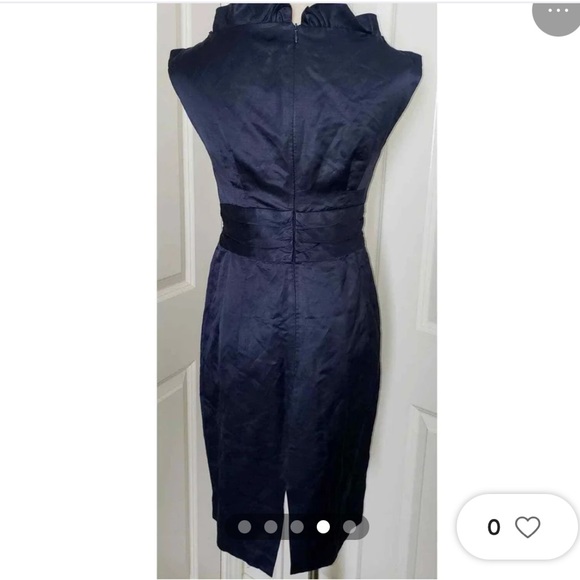 Stunning interview/professional navy dress. Never worn. Knee length. - Picture 3 of 4
